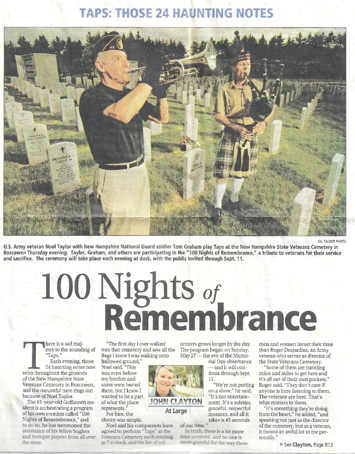 100 Nights of Remembrance - New Hampshire State Veterans Cemetery