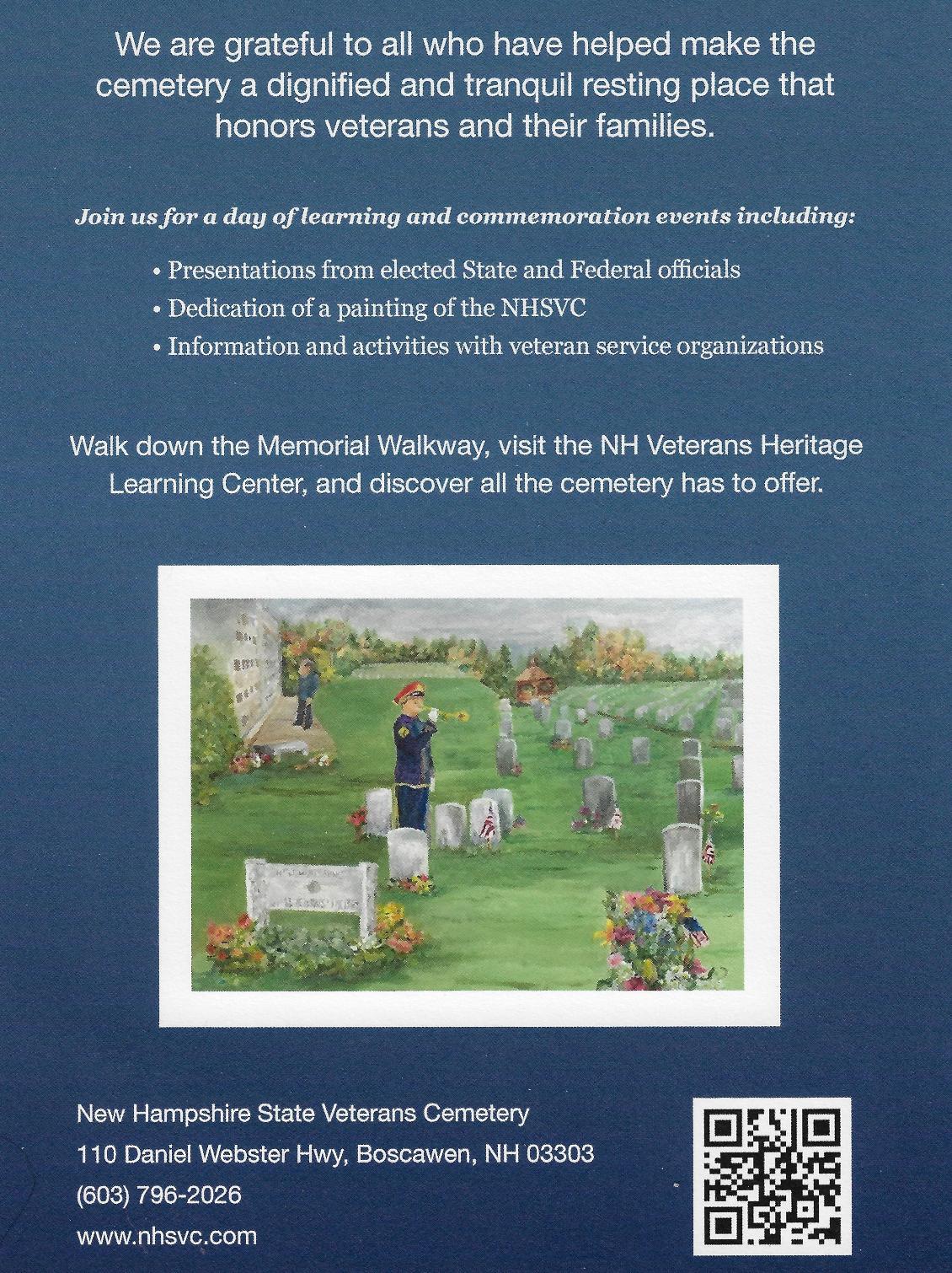 New Hampshire State Veterans Cemetery 25th Anniversary Invitation