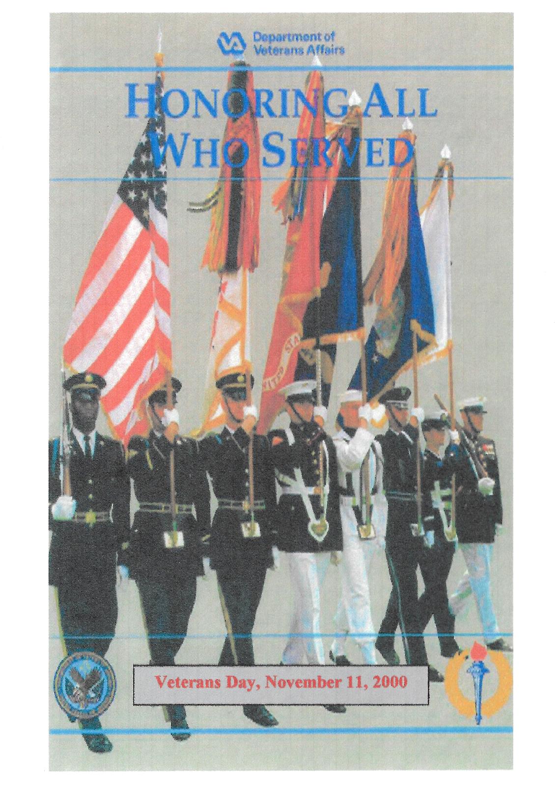 Veterans Day Program at the NH State Veterans Cemetery November 11 2000