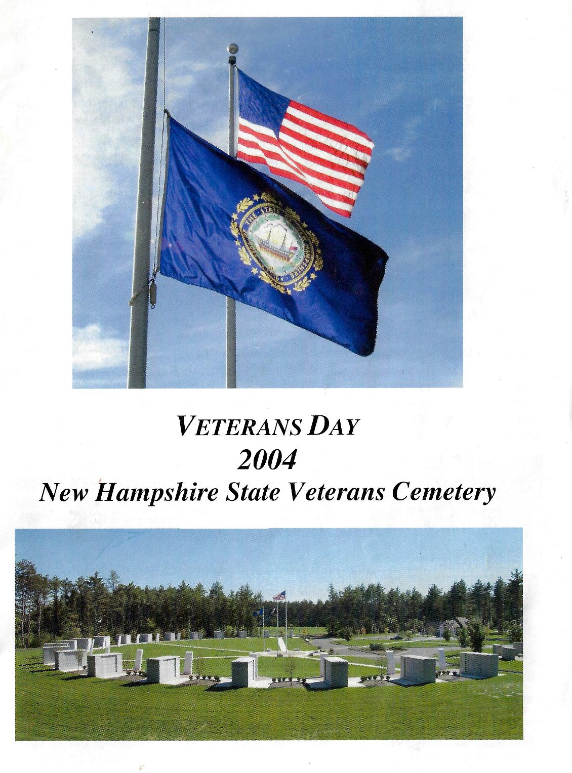 Veterans Day Program at the NH State Veterans Cemetery November 11 2004