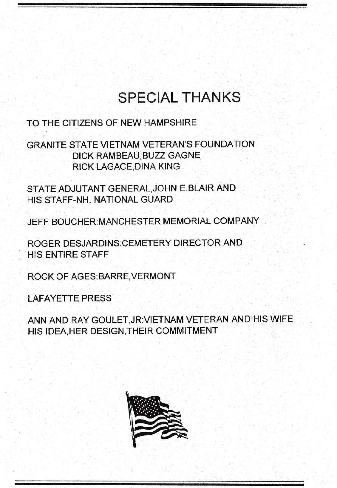 NH Vietnam War Memorial Dedication May 22 2004