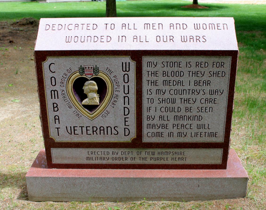 Military Order of the Purple Heart Monument NH State Veterans Cemetery