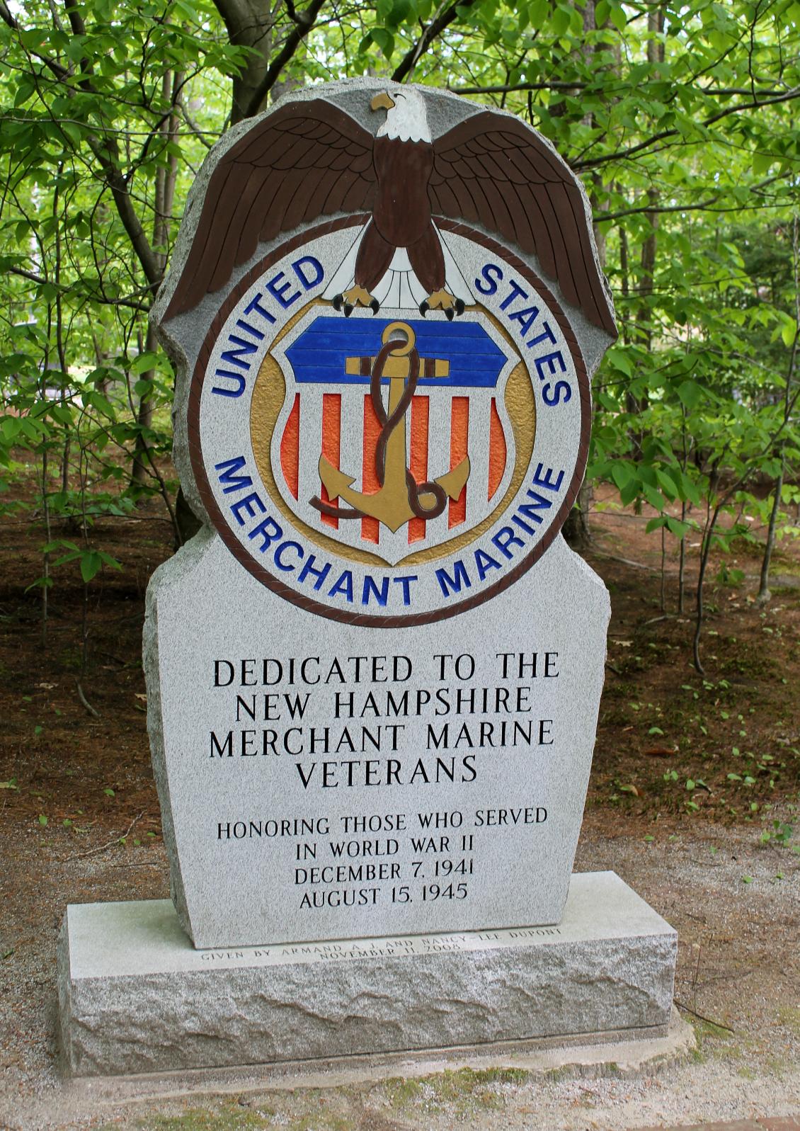 Merchant Marine Memorial Dedication at the NH State Veterans Cemetery May 30 2009