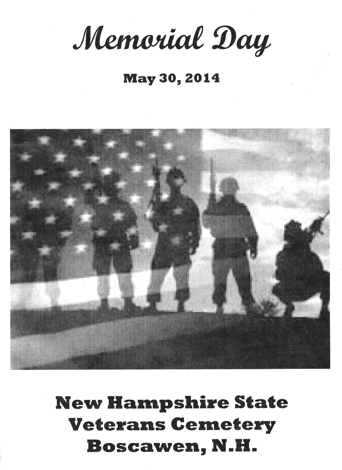 Memorial Day Program NH State Veterans Cemetery 2014