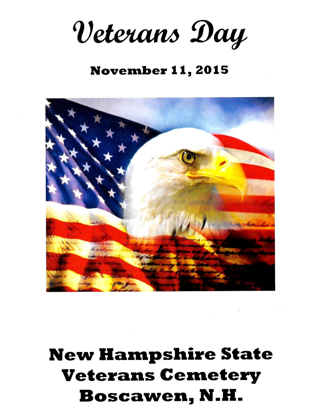 Veterans Day Program - NH State Veterans Cemetery Nov 11 2015
