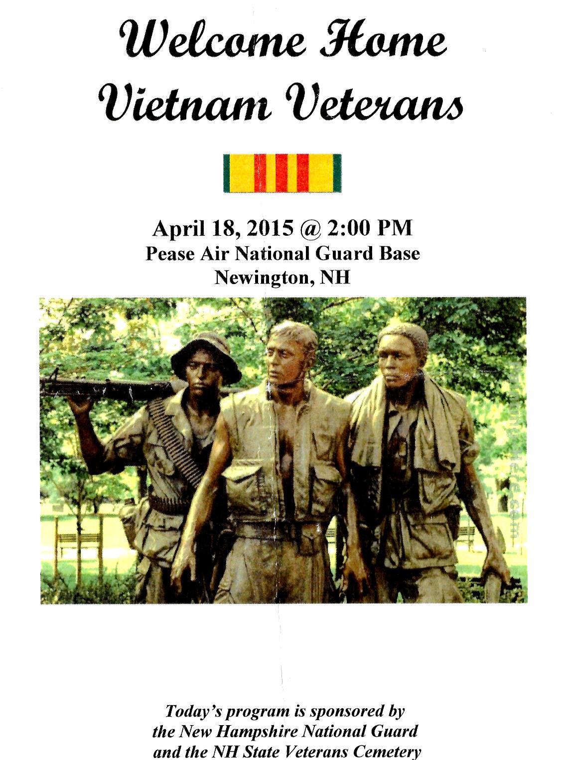 Welcome Home NH Vietnam Veterans Nh State Veterans Cemetery April 18 2015