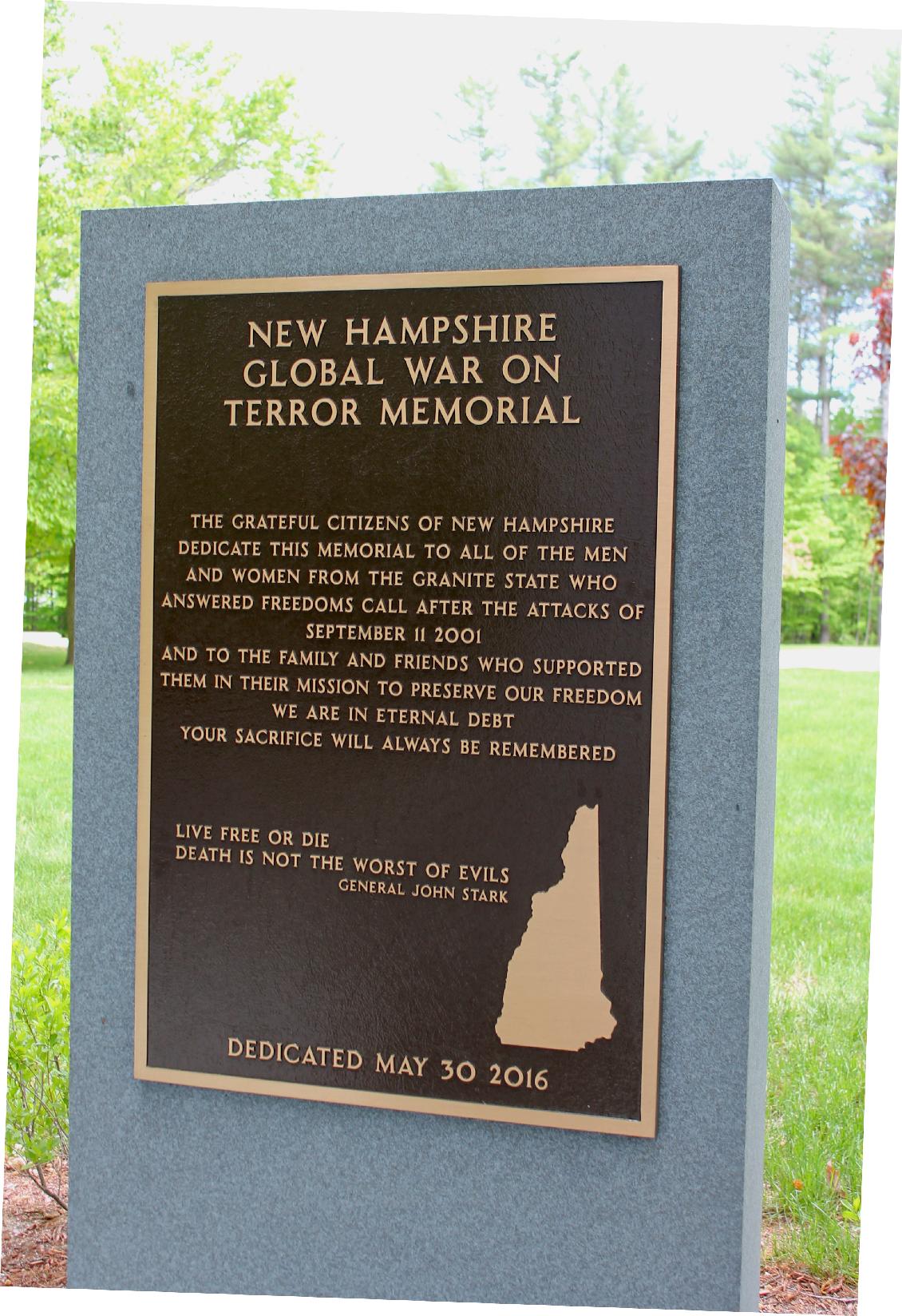 Global War on Terror Memorial Dedication NH State Veterans Cemetery May 30th 2016