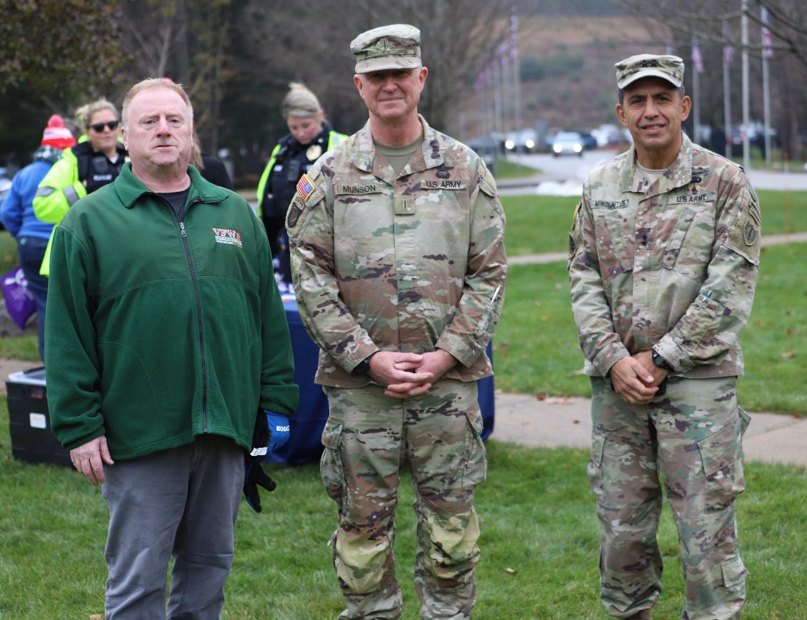 Wreaths for Boscawen 2023 - NH State Veterans Cemetery - Nh Adjutant General David Mikolaities - Paul Lloyd