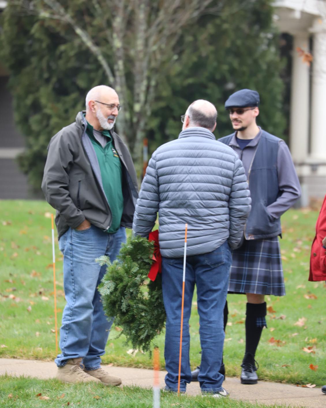 Wreaths for Boscawen 2023 - NH State Veterans Cemetery - NH Deputy Adjutant General Warren Perry