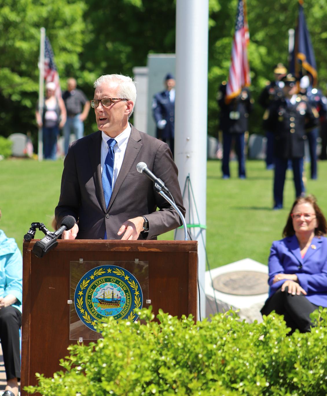 Memorial Day Ceremony 2022 New Hampshire State Veterans Cemetery - VA Secretary Denis McDonough