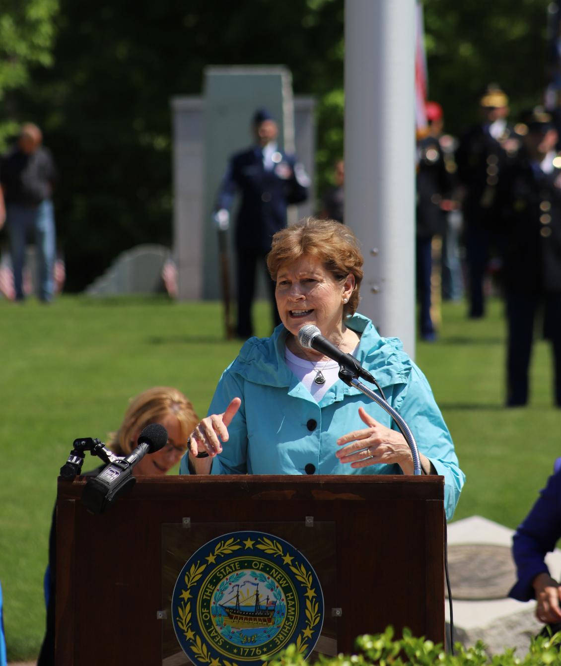 Memorial Day Ceremony 2022 New Hampshire State Veterans Cemetery - Jeanne Shaheen
