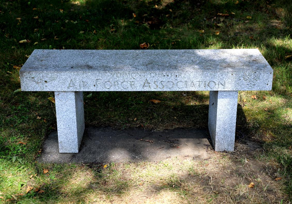 Vermont Veterans Memorial Cemetery - Vermont Air Force Association Bench