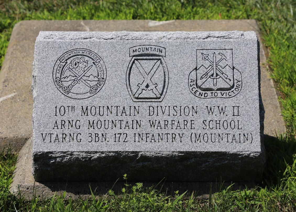 Vermont Veterans Memorial Cemetery - 10th Mountain Division Memorial