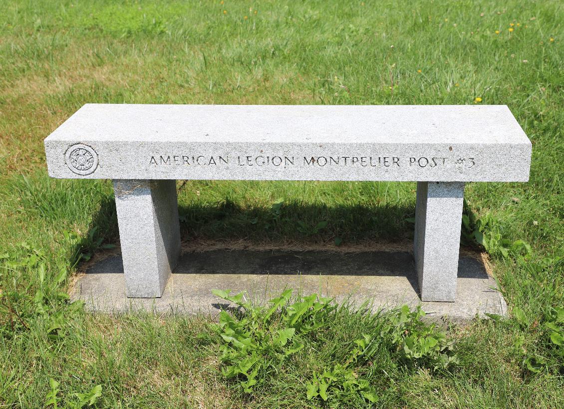 Vermont Veterans Memorial Cemetery - Vermont American Legion Post 3 Bench