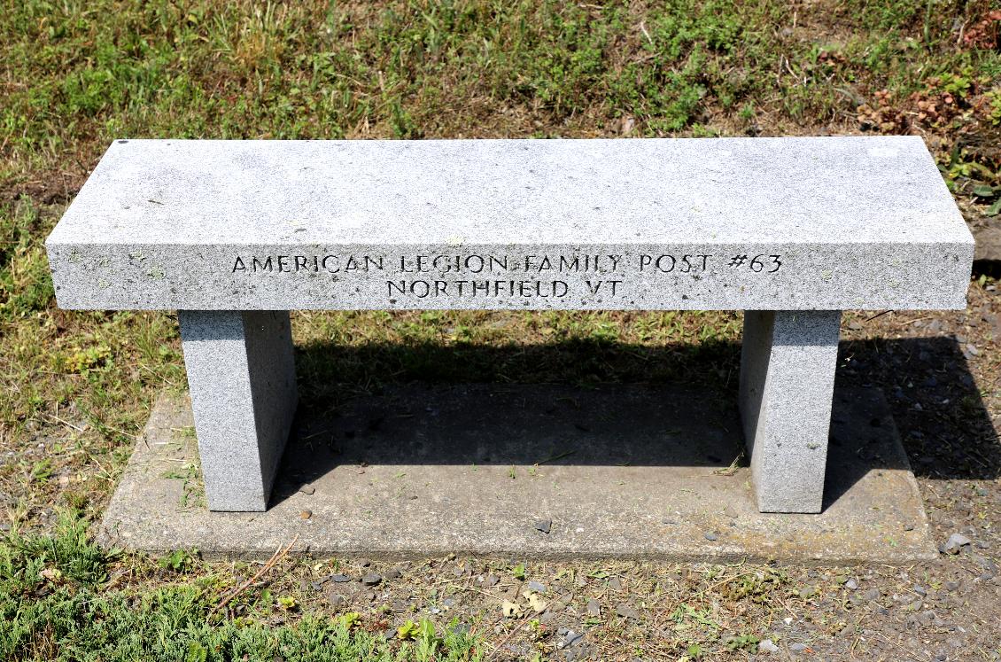 Vermont Veterans Memorial Cemetery - Vermont American Legion Post 63 Bench