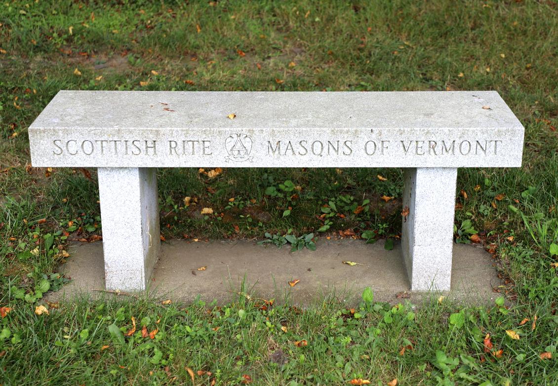 Vermont Veterans Memorial Cemetery - Vermont Scottish Rite Masons Bench